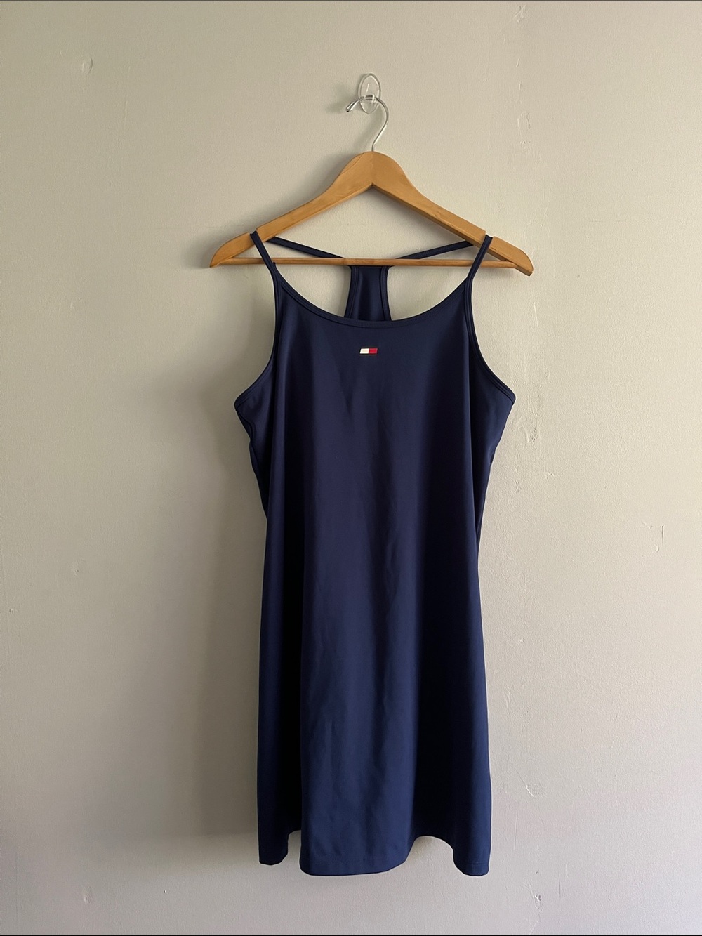 Tommy Hilfiger Navy Blue Slip Dress with Racerback Detail